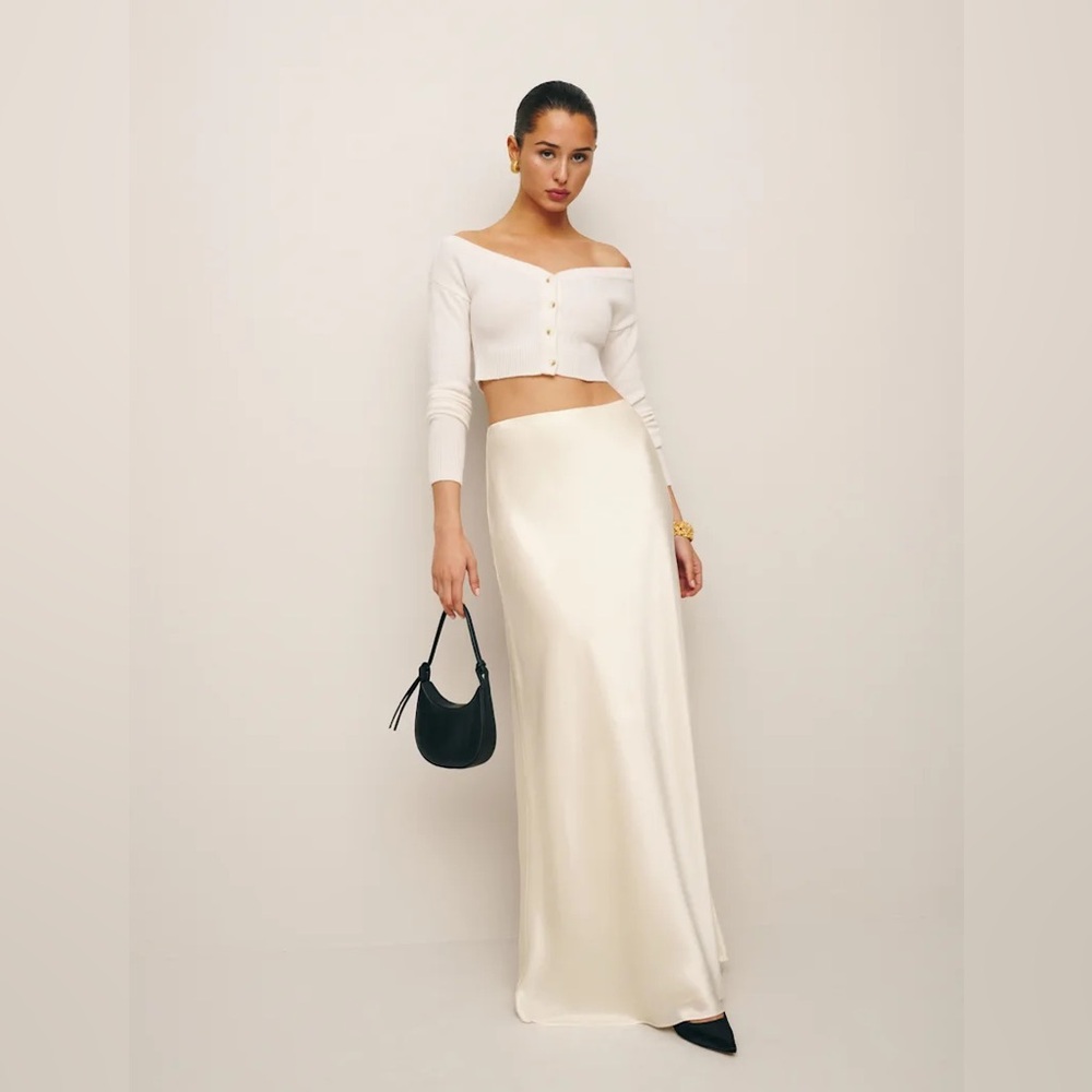 NWT Reformation Bella Silk Skirt
